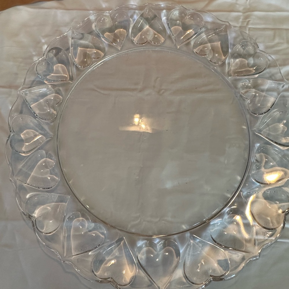 Tiffany & CO crystal heart plate.